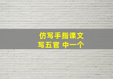 仿写手指课文写五官 中一个